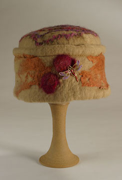 Felted Hat w/beads